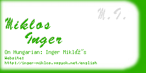 miklos inger business card